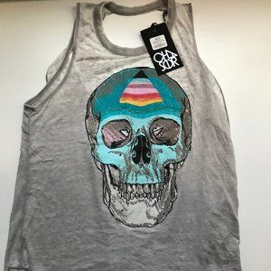 CHASER women's open back skull t…